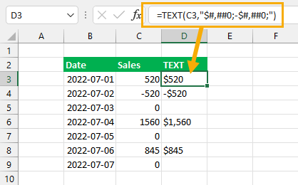 change to 0 excel