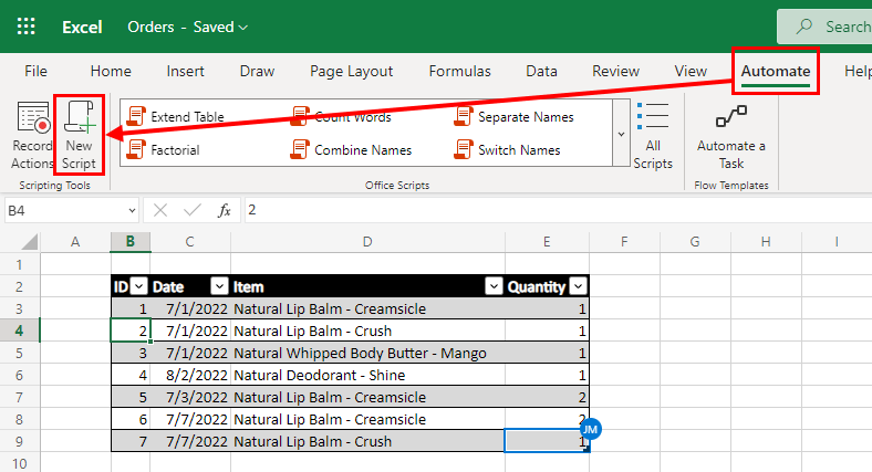 how to expand table in excel