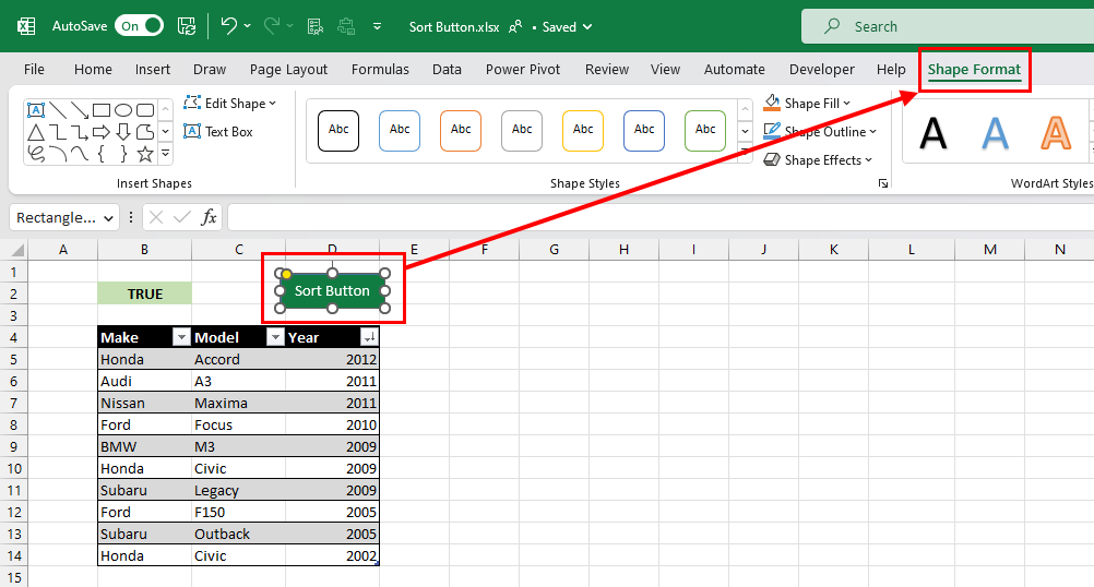 5 Ways To Add A Sort Button In Microsoft Excel How To Excel 7342