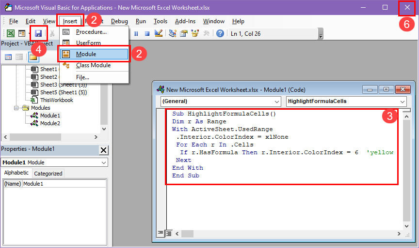 Excel VBA 编辑器