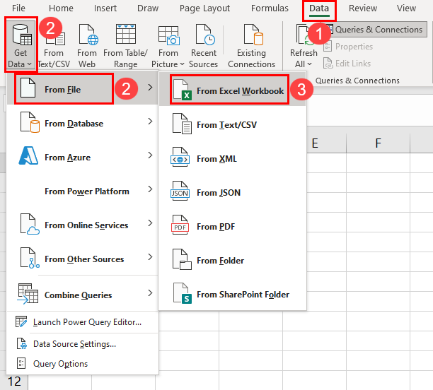 来自 Excel 工作簿