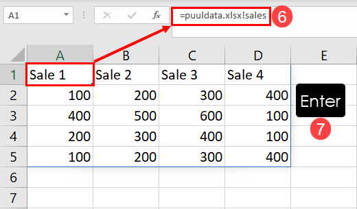 How to pull data from another worksheet in Excel using named range