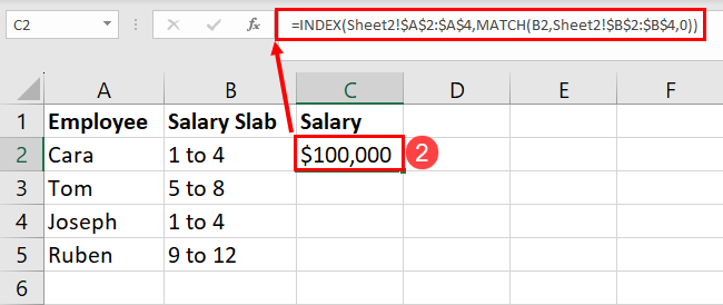 INDEX MATCH formula