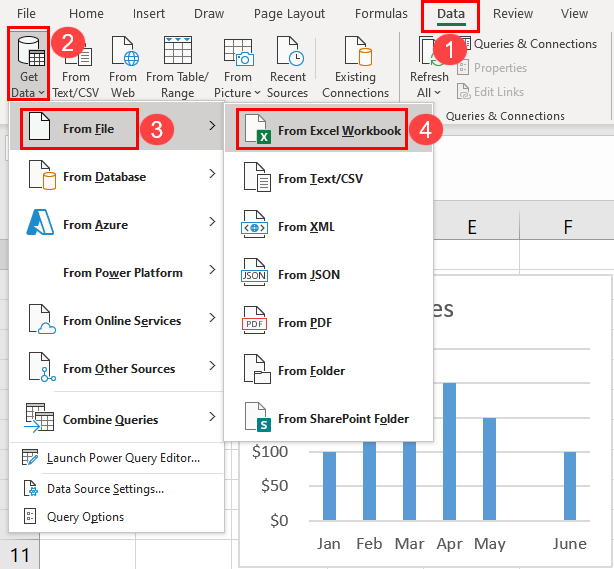 Choosing Excel workbook on power query