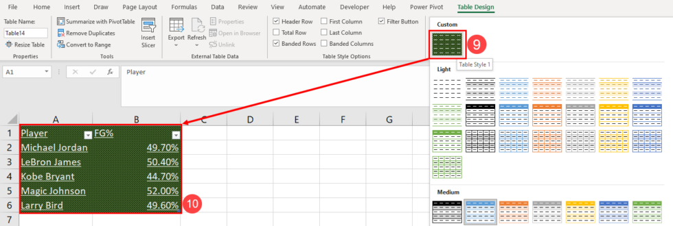 5 Ways to Change Table Style in Microsoft Excel | How To Excel
