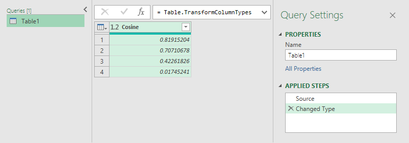 在 Power Query 中导入 cos 数据