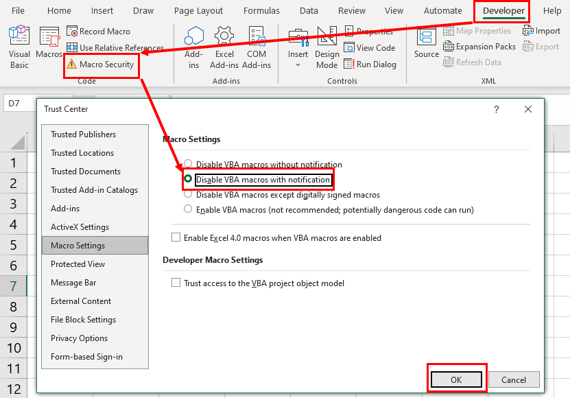 返回 Excel 工作簿以阻止 VBA 宏