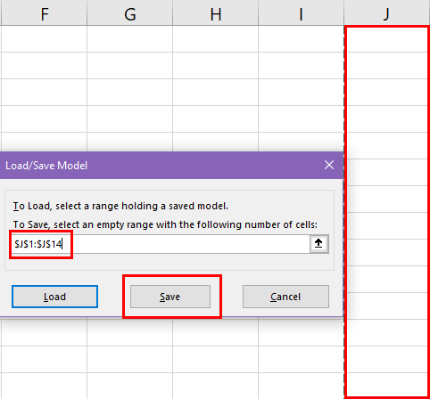 保存 Excel 求解器模型