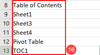 The TOC List