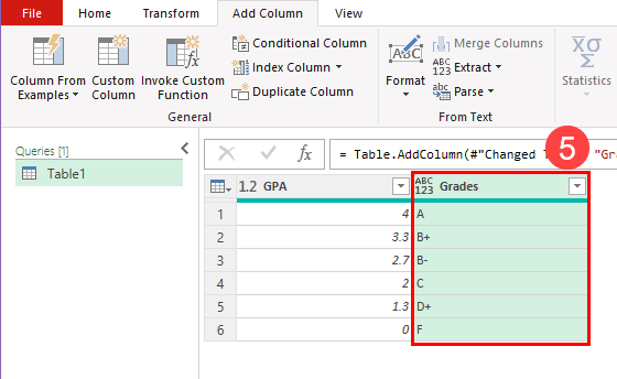 Assigned letter grades with Power Query