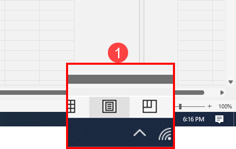 Excel 状态栏页面布局视图