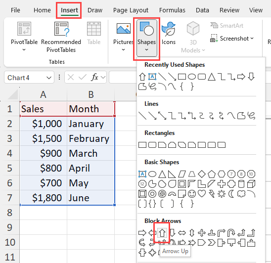 8 Ways to Add Arrows in Microsoft Excel | How To Excel