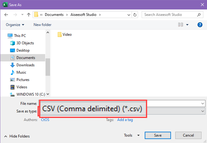 CSV 示例