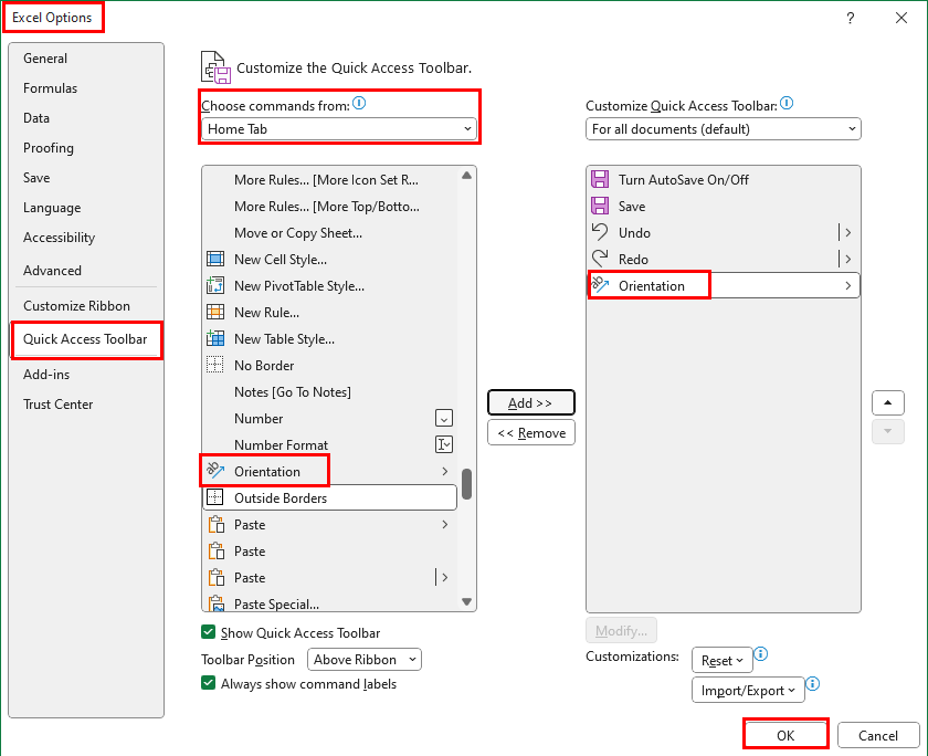 Excel 选项