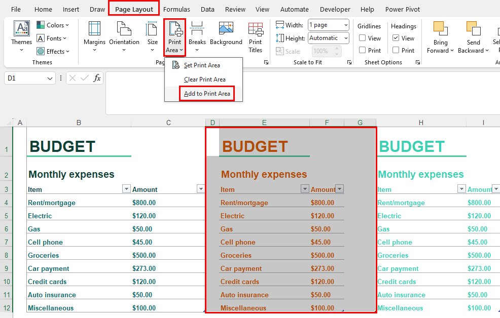 7 Ways to Set the Print Area in Microsoft Excel | How To Excel