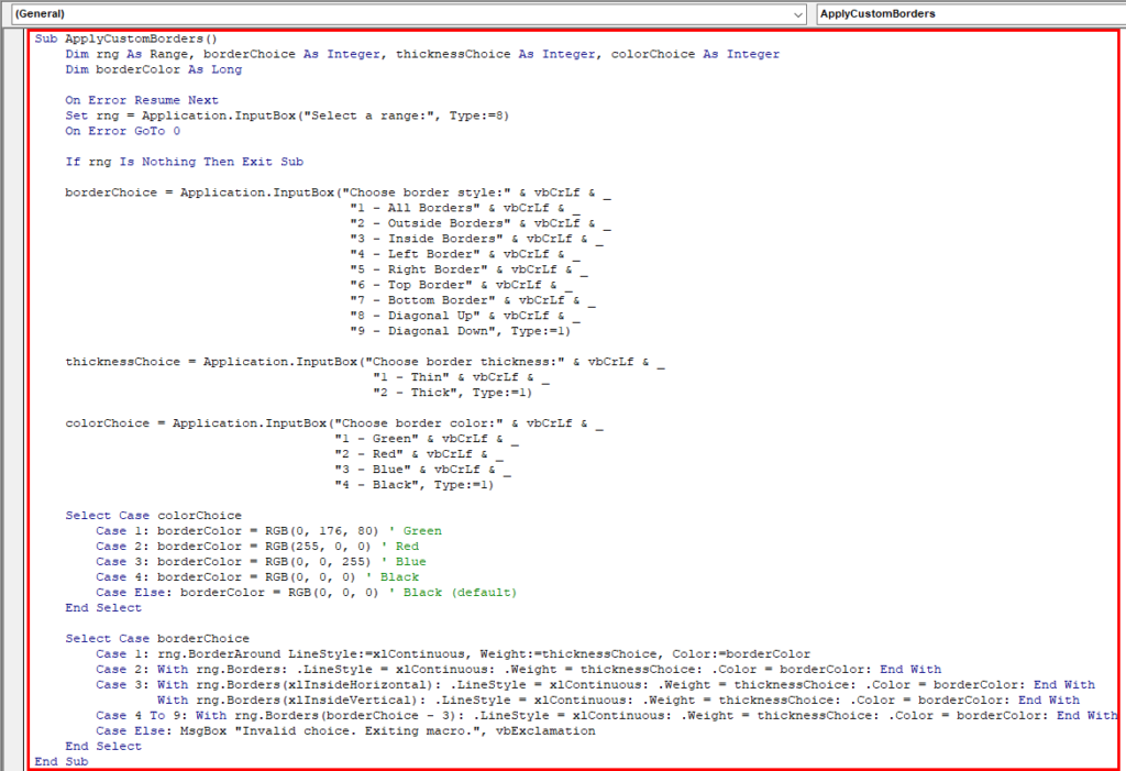 Excel 中的 VBA 脚本