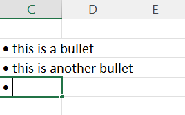 使用“自动更正”在 Excel 中添加项目符号