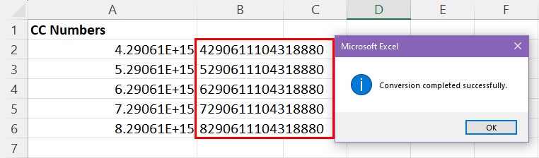 使用 VBA 转换为文本