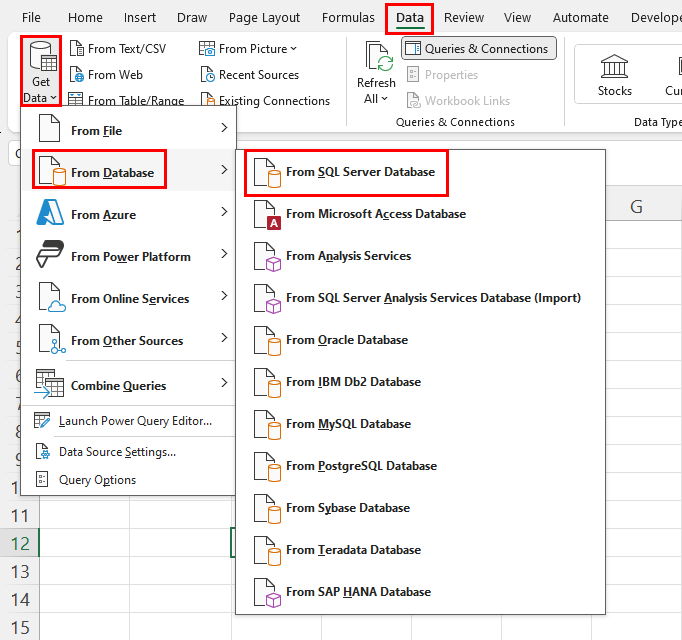 来自 SQL Server 数据库