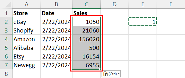 使用乘法删除 Excel 中的前导零