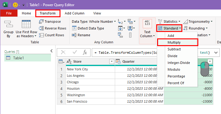 在 Power Query 中乘以