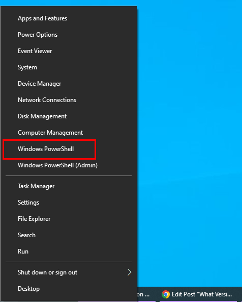 打开 Windows PowerShell