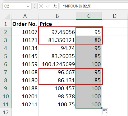 MROUND 的问题