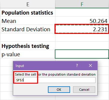 Select standard deviation