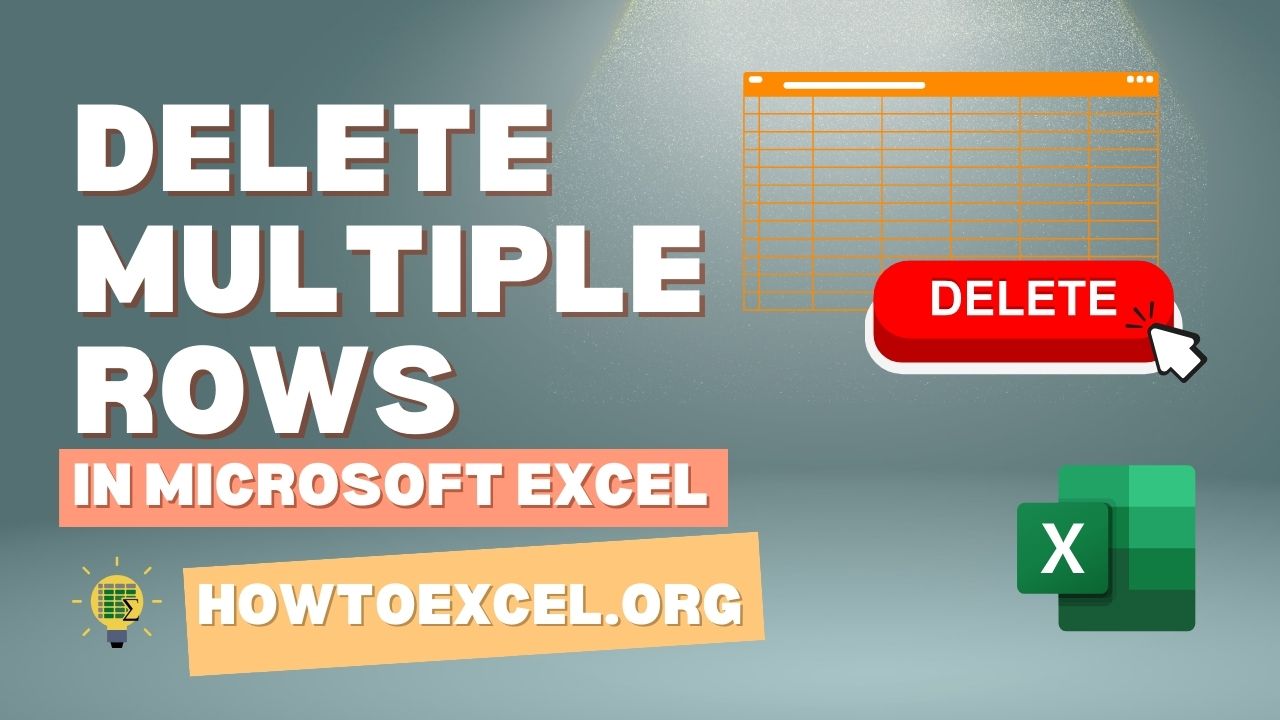 9 Ways To Delete Multiple Rows in Microsoft Excel