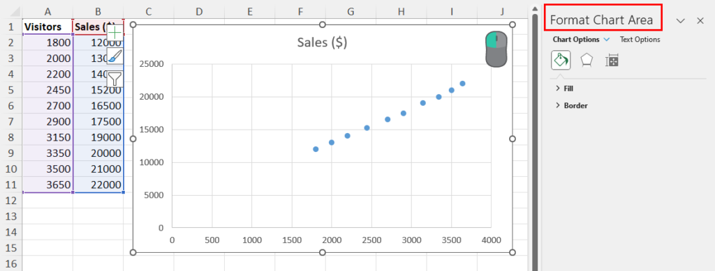 Format Chart Area