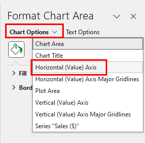 Horizontal (Value) Axis