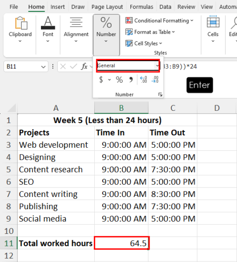 5 Ways to Calculate Hours Worked in Microsoft Excel | How To Excel