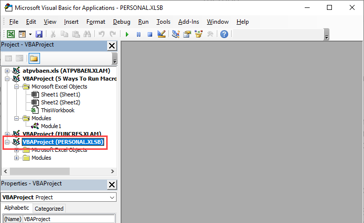 Personal XLSB property created