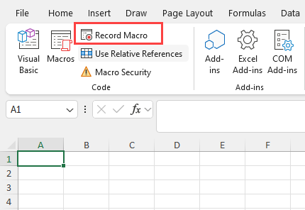 Record Macro command