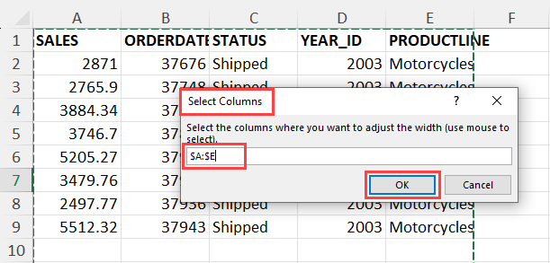 Select Columns
