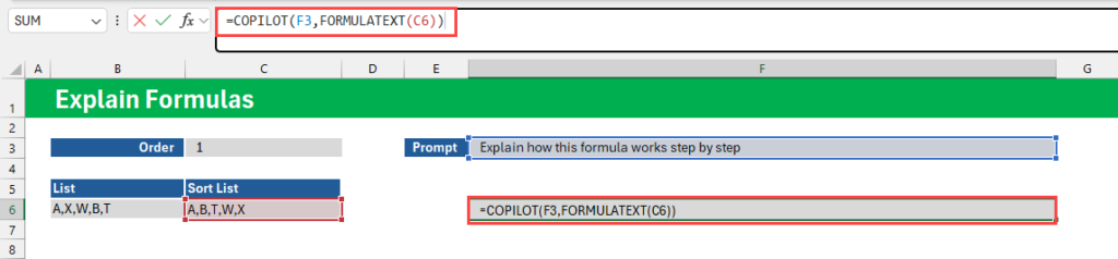 Explain formula syntax