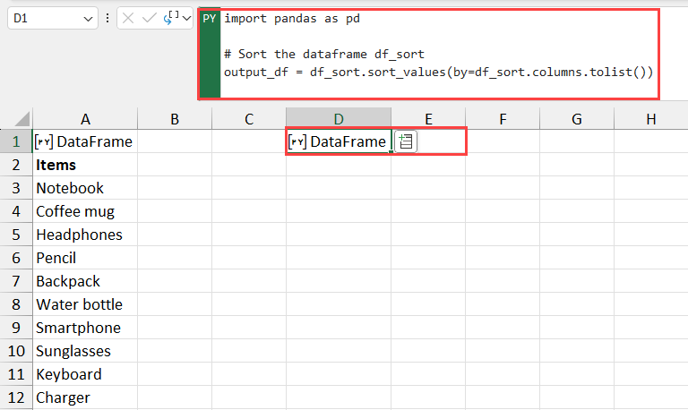PY script for sorting